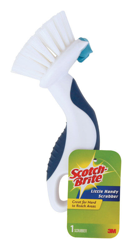 Scotch-Brite Hard Bristle 4 in. Plastic Handle Scrubber