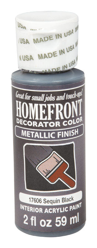 Homefront Metallic Sequin Black Hobby Paint 2 oz
