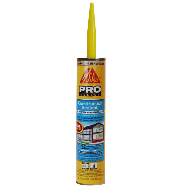 Sika Pro Select Capitol Tan Polyurethane Construction Caulk Sealant 10.1 oz