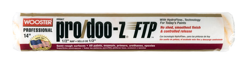 Wooster Pro/Doo-Z FTP Synthetic Blend 14 in. W X 1/2 in. Paint Roller Cover 1 pk