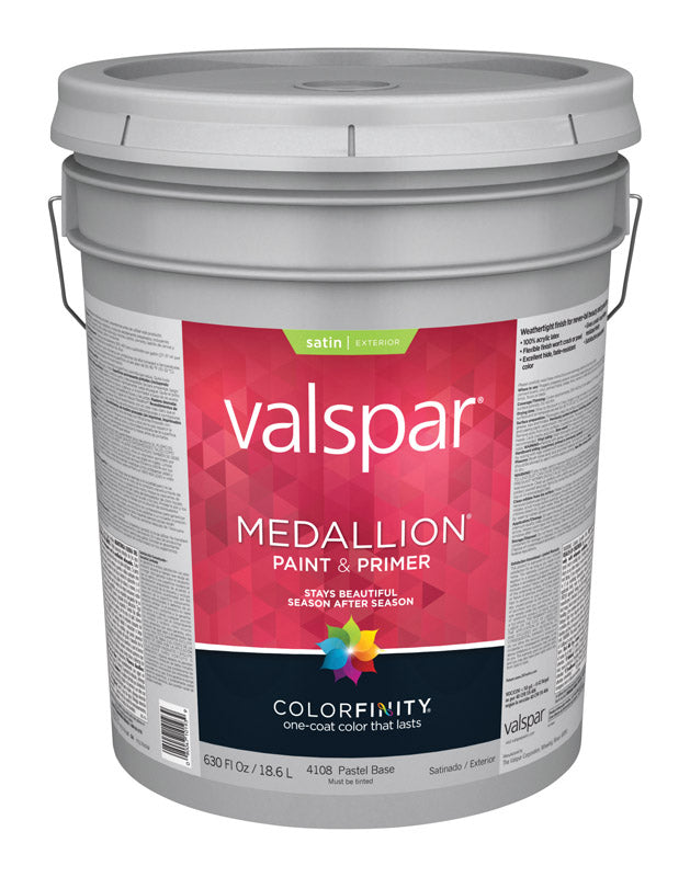 Valspar Medallion Satin Tintable Pastel Base Paint Exterior 5 gal