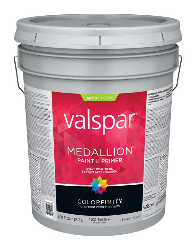 Valspar Medallion Satin Tintable Tint Base Paint Exterior 5 gal