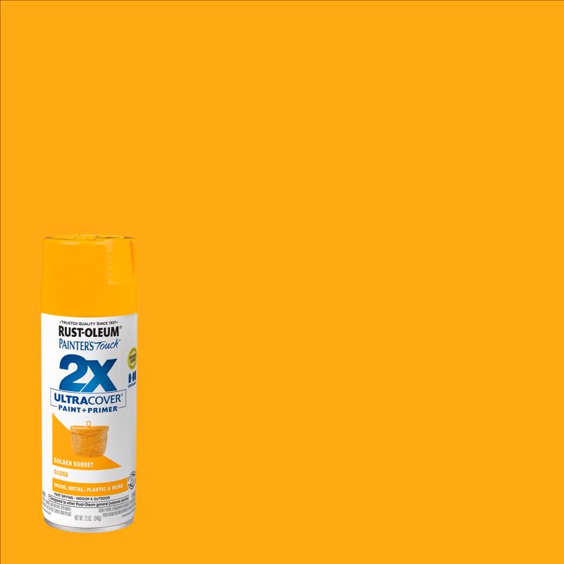 Rust-Oleum Painter's Touch 2X Ultra Cover Gloss Golden Sunset Spray Paint 12 oz