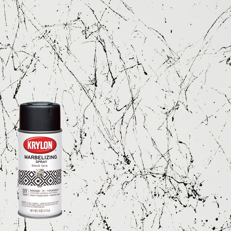 Krylon Marbelizing Black Lava Marble Effect Spray Paint 4 oz