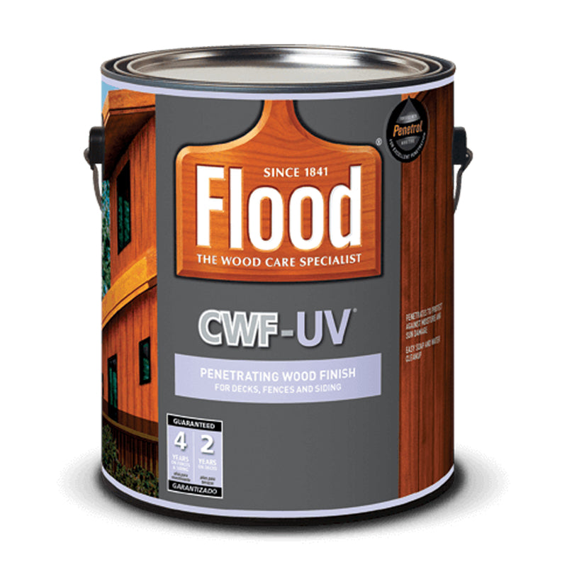 Flood CWF-UV Transparent Smooth Honey Gold Water-Based Acrylic/Oil Penetrating Wood Finish 1 gal