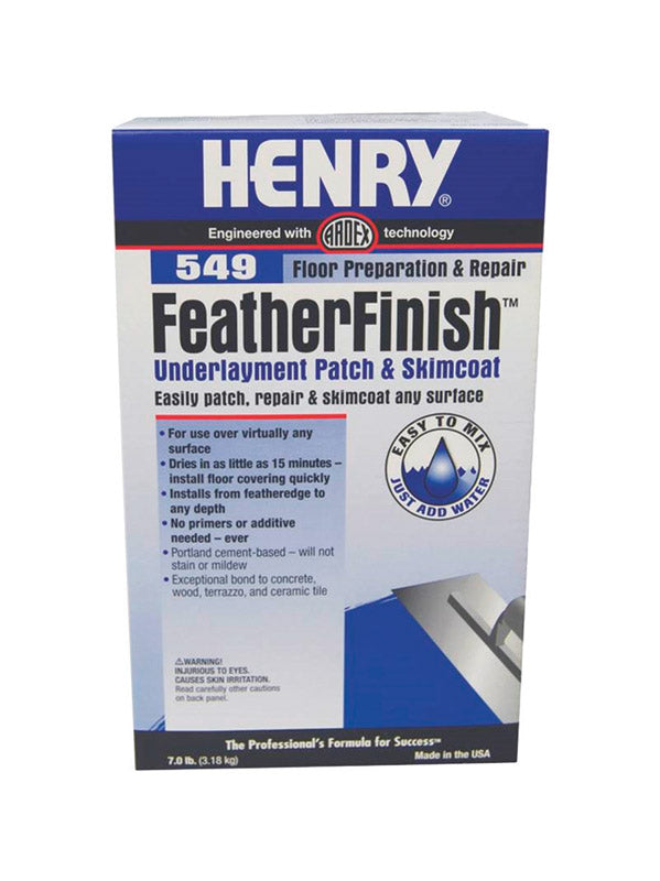 Henry 549 Feather Finish Gray Underlayment Patch and Skimcoat 7 lb