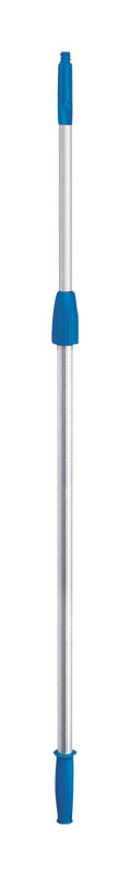 Unger Connect & Clean Telescoping 4-8 ft. L X 1 in. D Aluminum Extension Pole Silver/Blue