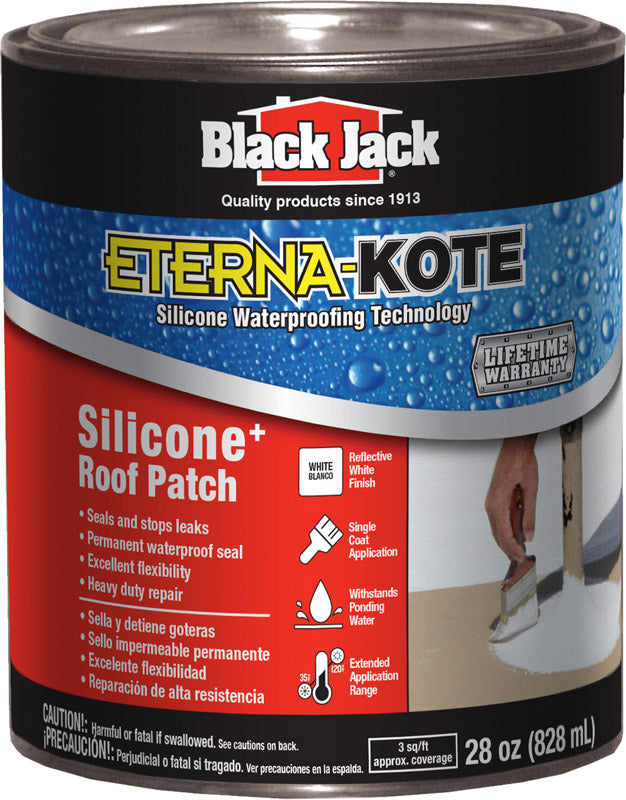 Black Jack Eterna-Kote Gloss Bright White Silicone Roof Patch 28 oz