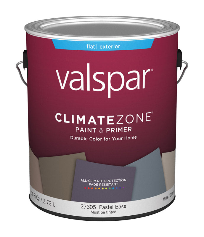 Valspar Climate Zone Flat Pastel Base Paint and Primer Exterior 1 gal