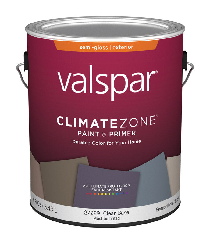 Valspar Climate Zone Semi-Gloss Clear Base Paint and Primer Exterior 1 gal