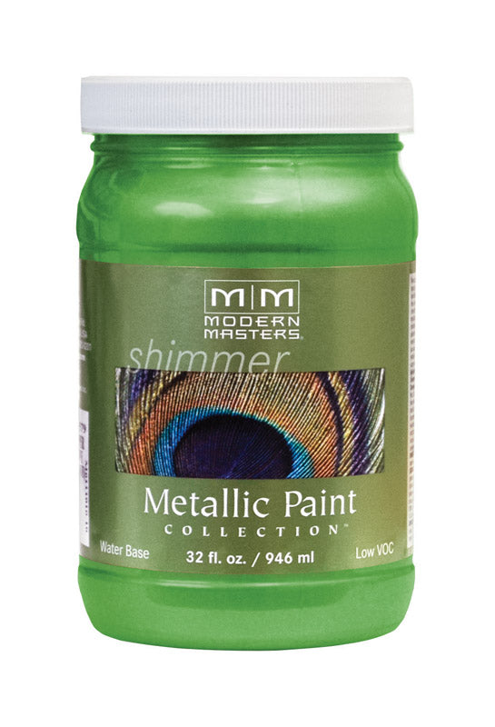 Modern Masters Shimmer Satin Green Apple Metallic Paint 1 qt