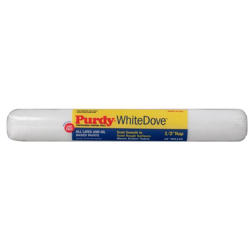 Purdy White Dove Woven Fabric 18 in. W X 1/2 in. Paint Roller Cover 1 pk