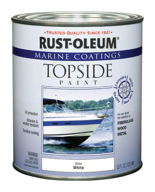 Rust-Oleum Marine Coatings Outdoor Gloss White Marine Topside Paint 1 qt