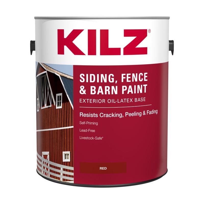 KILZ Flat Barn Red Oil-Based Barn and Fence Paint Exterior 1 gal