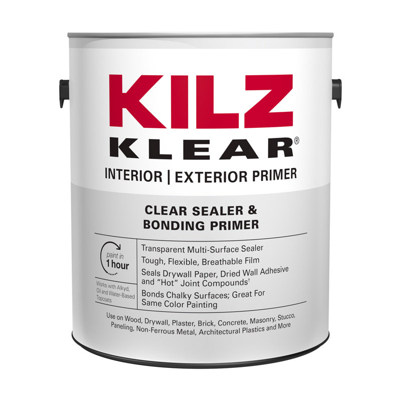 KILZ Klear Clear Flat Water-Based Alkyd Primer and Sealer 1 gal