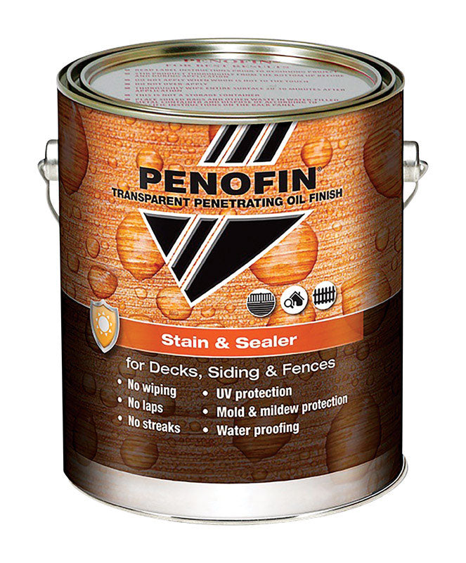 Penofin Transparent Matte Redwood Oil-Based Alkyd Stain and Sealer 1 gal