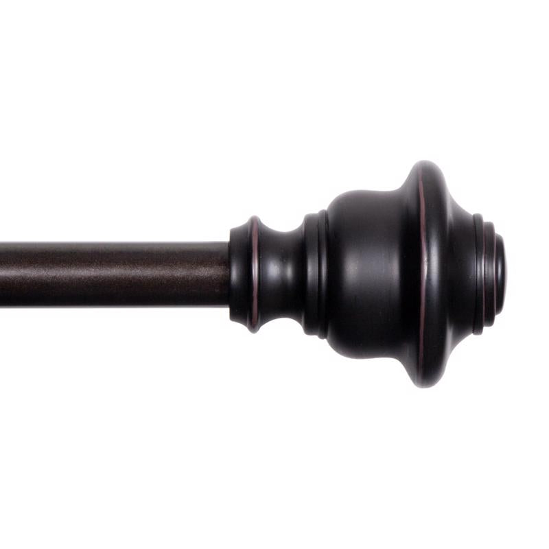 Kenney Fast Fit Weathered Brown Finn Curtain Rod 36 in. L X 66 in. L