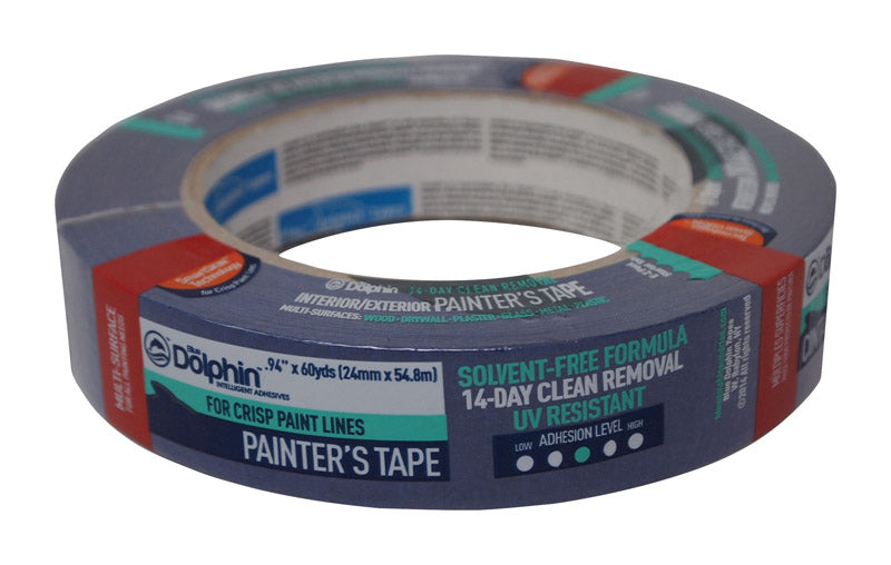 Blue Dolphin 0.94 in. W X 60 yd L Blue Medium Strength Painter's Tape 1 pk