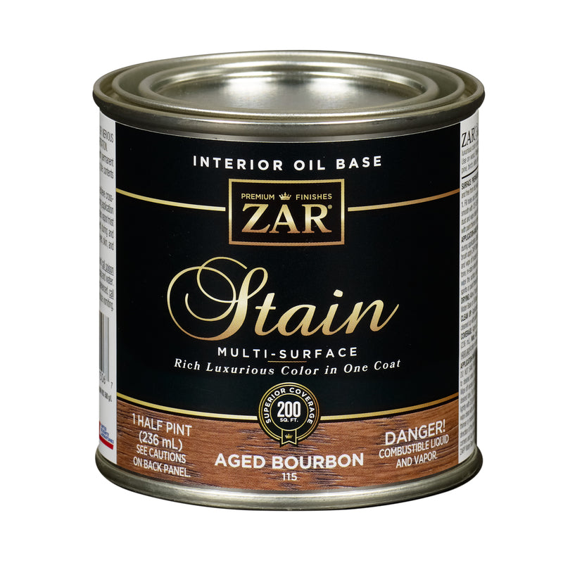 ZAR Semi-Transparent Aged Bourbon Oil-Based Polyurethane Wood Stain 0.5 pt