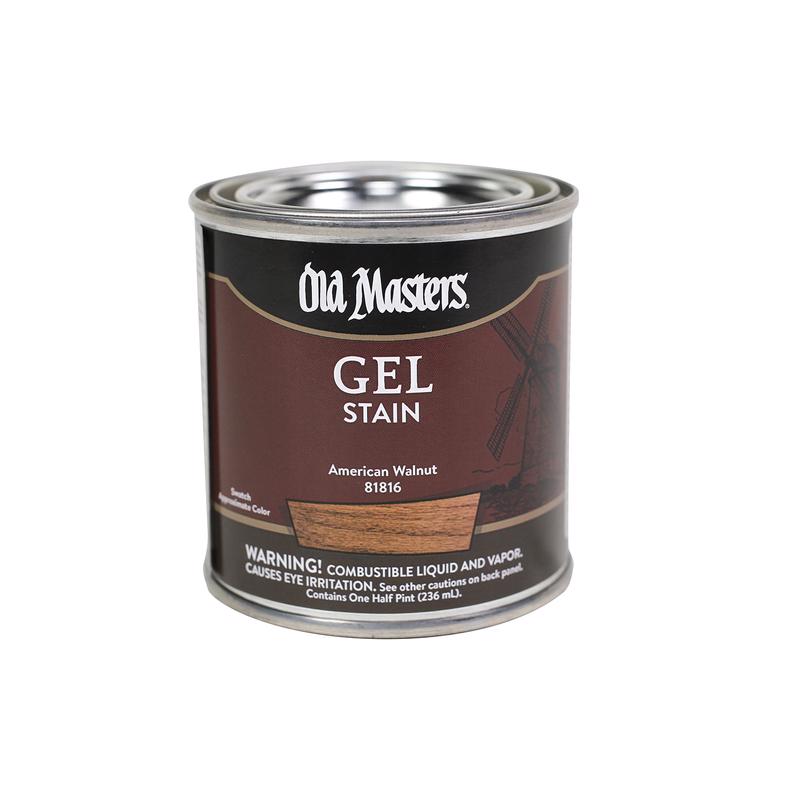 Old Masters Semi-Transparent American Walnut Oil-Based Alkyd Gel Stain 0.5 pt