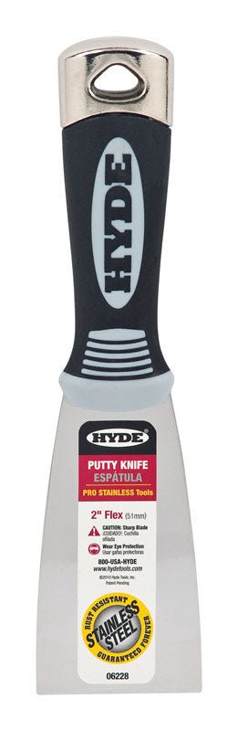 Hyde Pro 2 in. W Stainless Steel Flexible Putty Knife