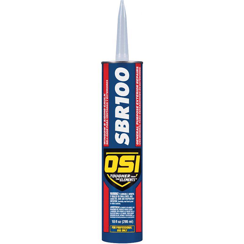 OSI SBR100 White Synthetic Rubber Window and Siding Caulk 10 oz