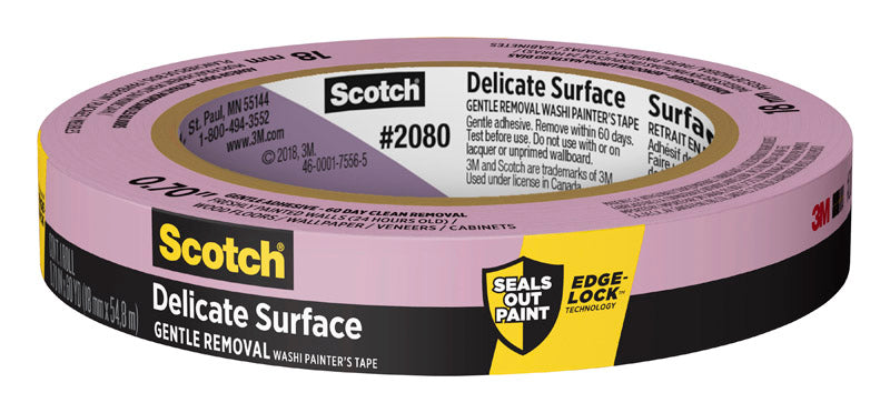 ScotchBlue 3/4 in. W X 60 yd L Purple Medium Strength Painter's Tape 1 pk