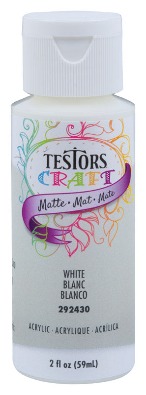 Rust-Oleum Testors Craft White Water-Based Paint Interior 2 oz