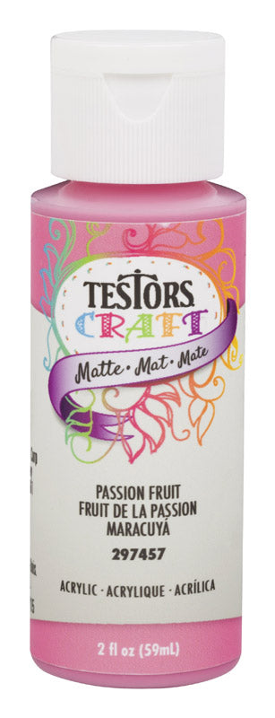 Rust-Oleum Testors Craft Matte Passion Fruit Water-Based Paint Interior 2 oz