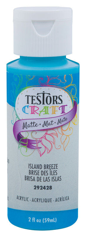 Testors Matte Island Breeze Water-Based Craft Paint Interior 2 oz