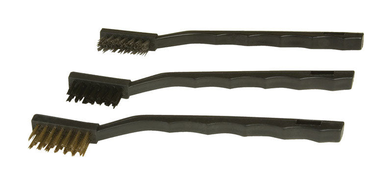 Performance Tool 6.7 in. Stiff Detail Brush set 3 pk