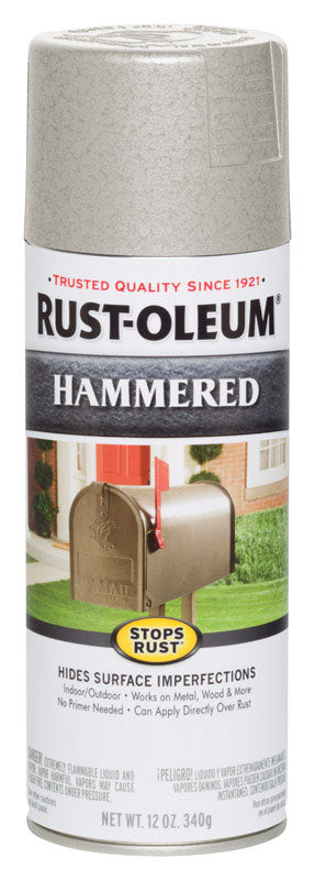 Rust-Oleum Stops Rust Hammered White Spray Paint 12 oz