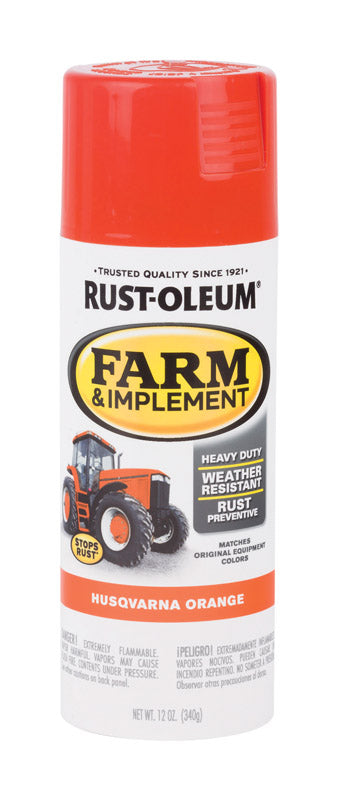 Rust-Oleum Farm & Implement Husqvarna Orange Spray Paint 12 oz