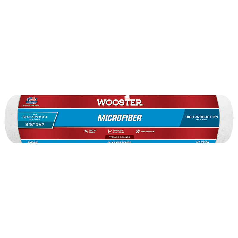 Wooster Microfiber 14 in. W X 3/8 in. Paint Roller Cover 1 pk