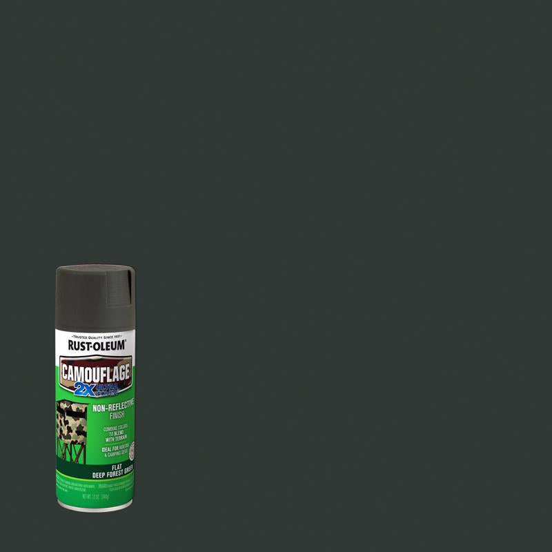 Rust-Oleum Specialty Flat Deep Forest Green Camouflage Spray Paint 12 oz