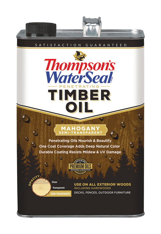 Thompson's WaterSeal Penetrating Timber Oil Semi-Transparent Mahogany Penetrating Timber Oil 1 gal
