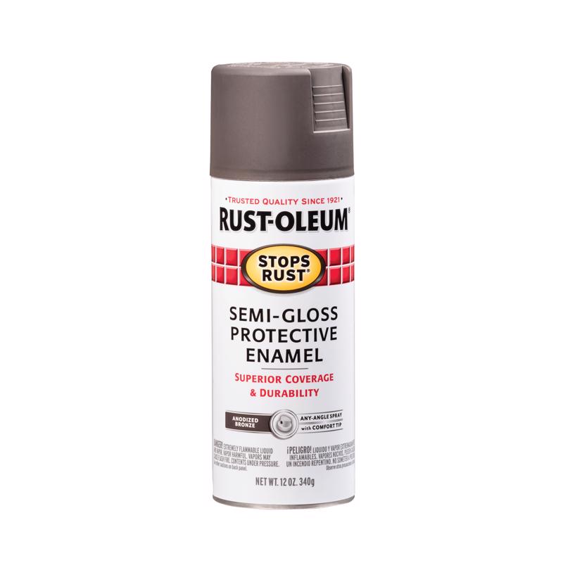 Rust-Oleum Stops Rust Semi-Gloss Anodized Bronze Spray Paint 12 oz