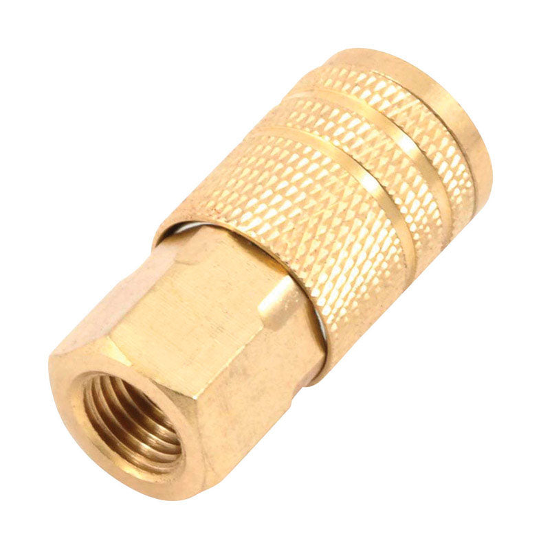 Forney Brass Air Coupler 1/4 in. Female X 1/4 in. 1 pc