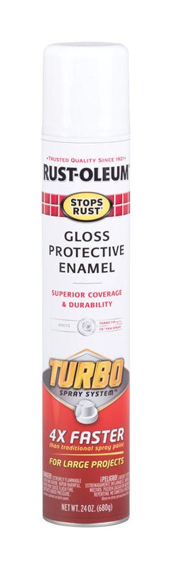 Rust-Oleum Stops Rust Gloss White Protective Enamel Spray Paint 24 oz