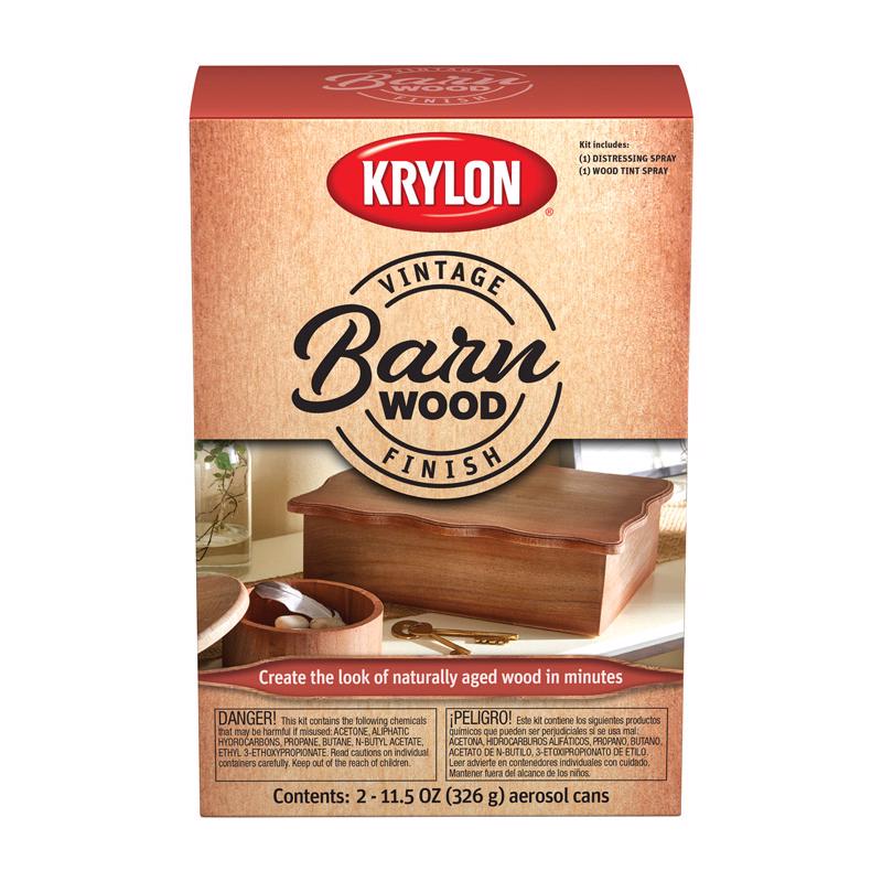 Krylon Vintage Finish Barn Wood Paint Kit 11.5 oz