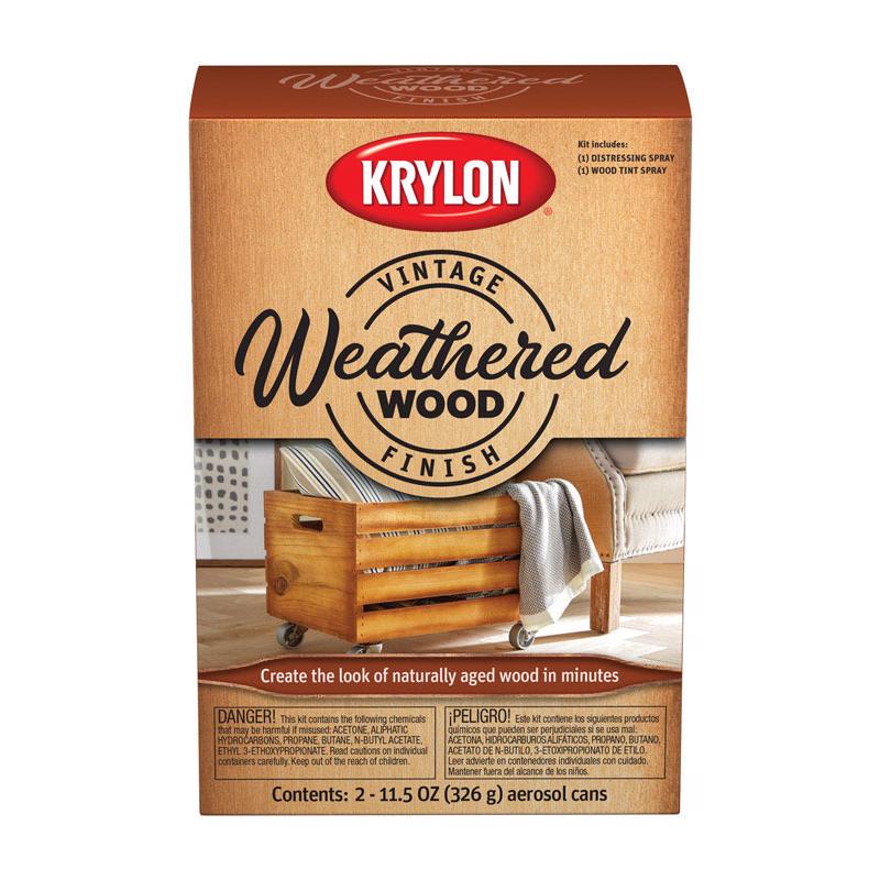 Krylon Vintage Finish Weathered Wood Paint Kit 11.5 oz