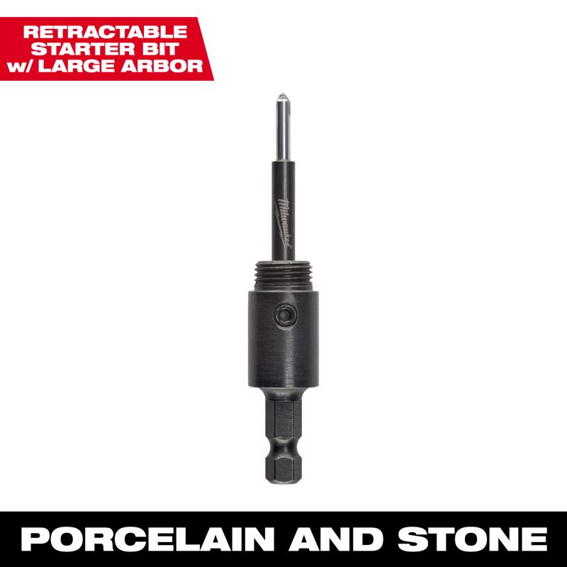 Milwaukee Diamond Max Carbon Steel Retractable Starter Bit and Arbor 1 pc