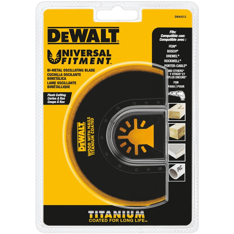 DeWalt Universal Fitment Titanium Flush Cut Round Oscillating Blade 1 pc