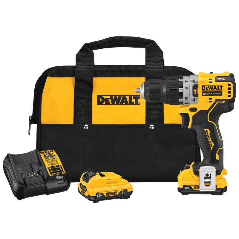 DeWalt 12V MAX Xtreme 3/8 in. Brushless Cordless Hammer Drill Kit (Battery & Charger)