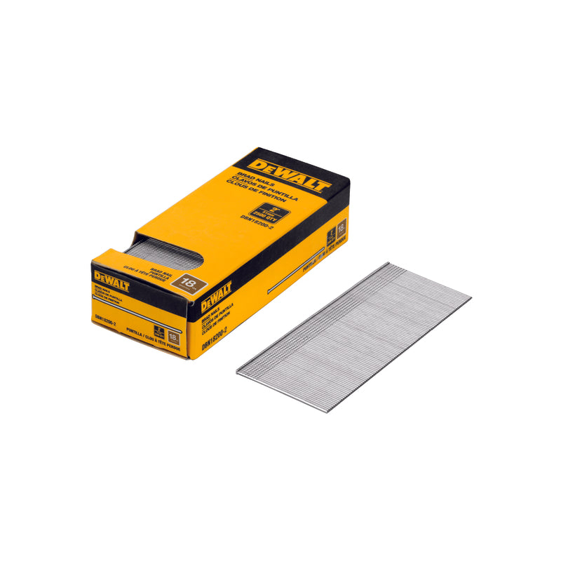 DeWalt 2 in. L X 18 Ga. Straight Strip Bright Brad Nails 2500 pk