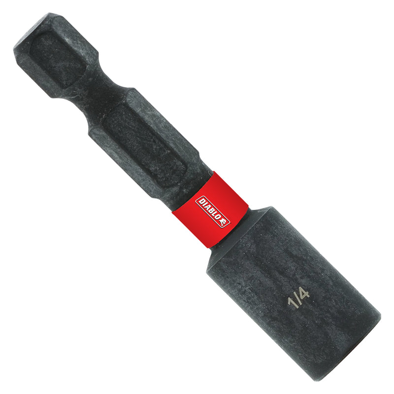 Diablo 1/4 in. X 1-7/8 in. L Black Oxide Magnetic Nut Setter 1 pc