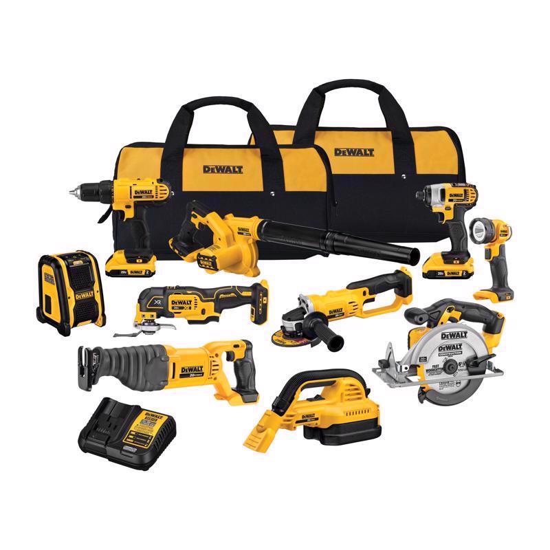 DeWalt 20V MAX Cordless Brushed 10 Tool Combo Kit