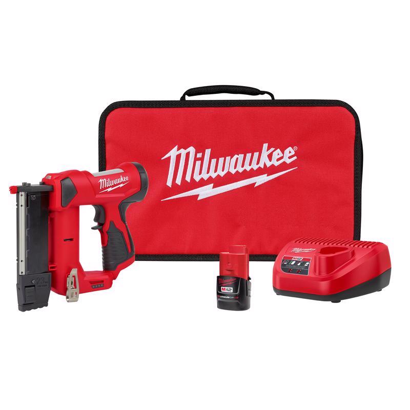 Milwaukee M12 23 Ga. Cordless Pin Nailer Kit (Battery & Charger) 12 V
