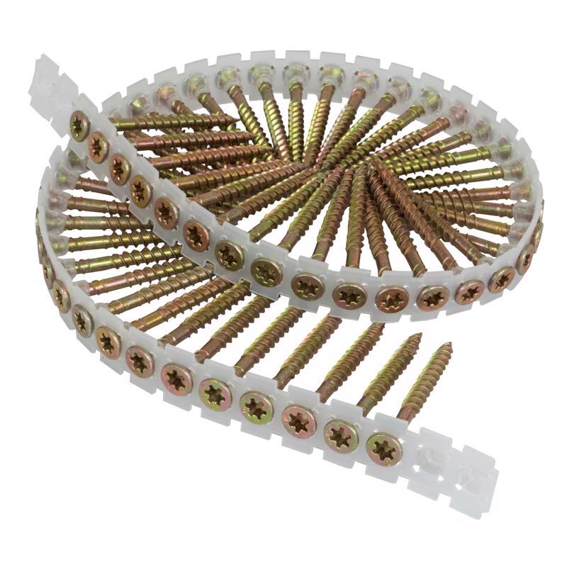 Senco No. 8 X 2 in. L Rex Yellow Zinc Wood Screws 1000 pk