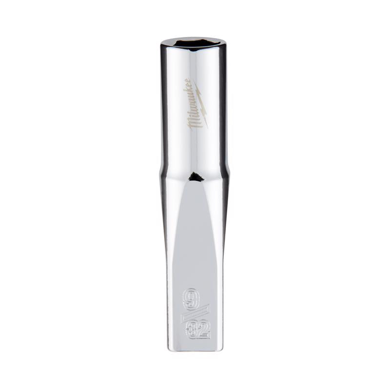 Milwaukee 9/32 in. X 1/4 in. drive SAE 6 Point Standard Deep Socket 1 pc